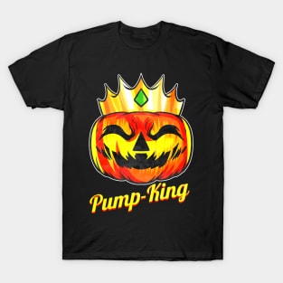 Evil Pumpkin King Pump-king With Crown Halloween T-Shirt